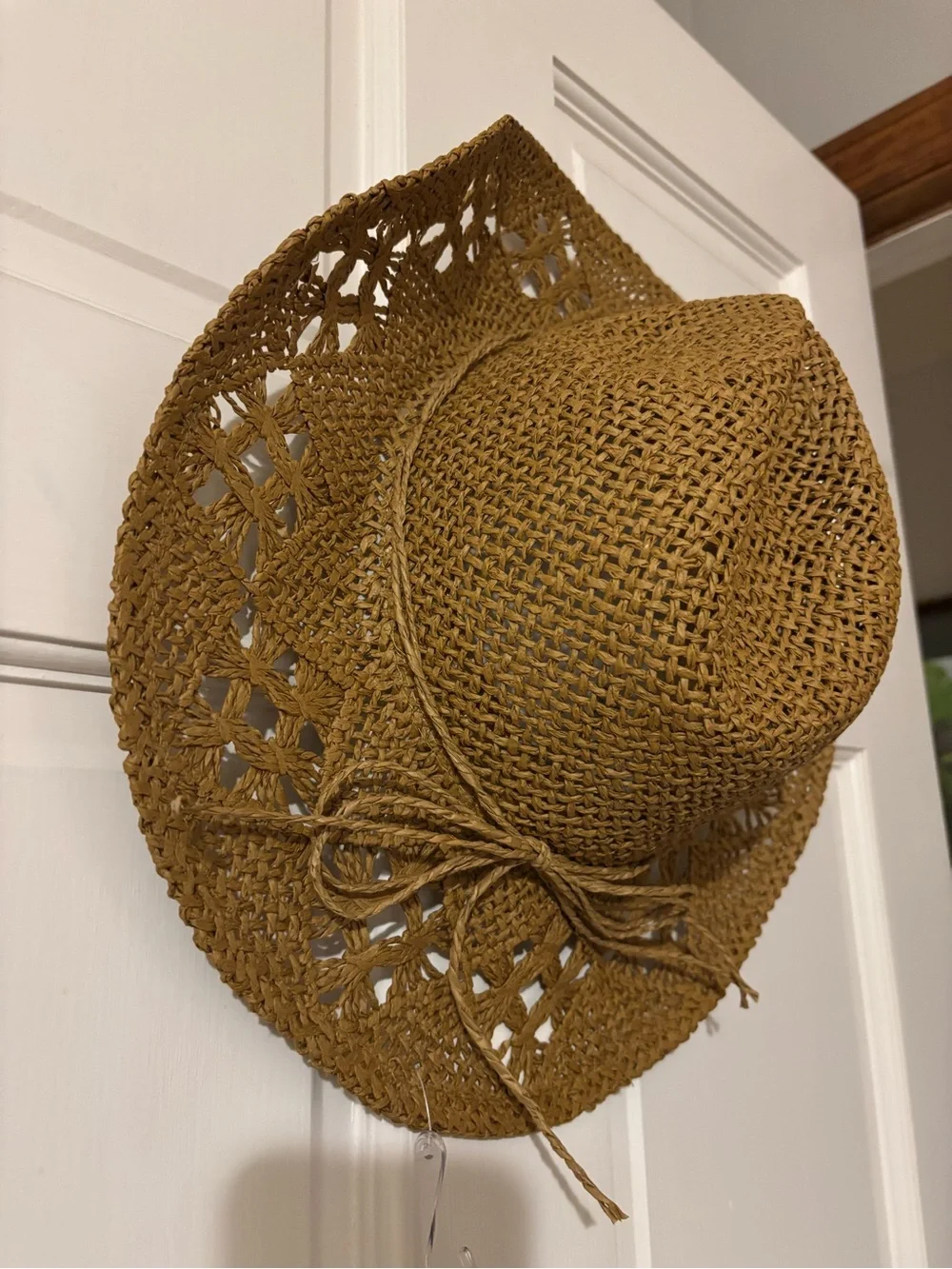 Maurices Tan Woven Beach Hat with Braided Detail - Picture 2 of 6